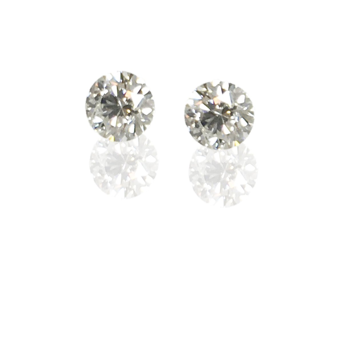 Round Diamond Stud Earrings (4 ct. tw.) in 18K White Gold