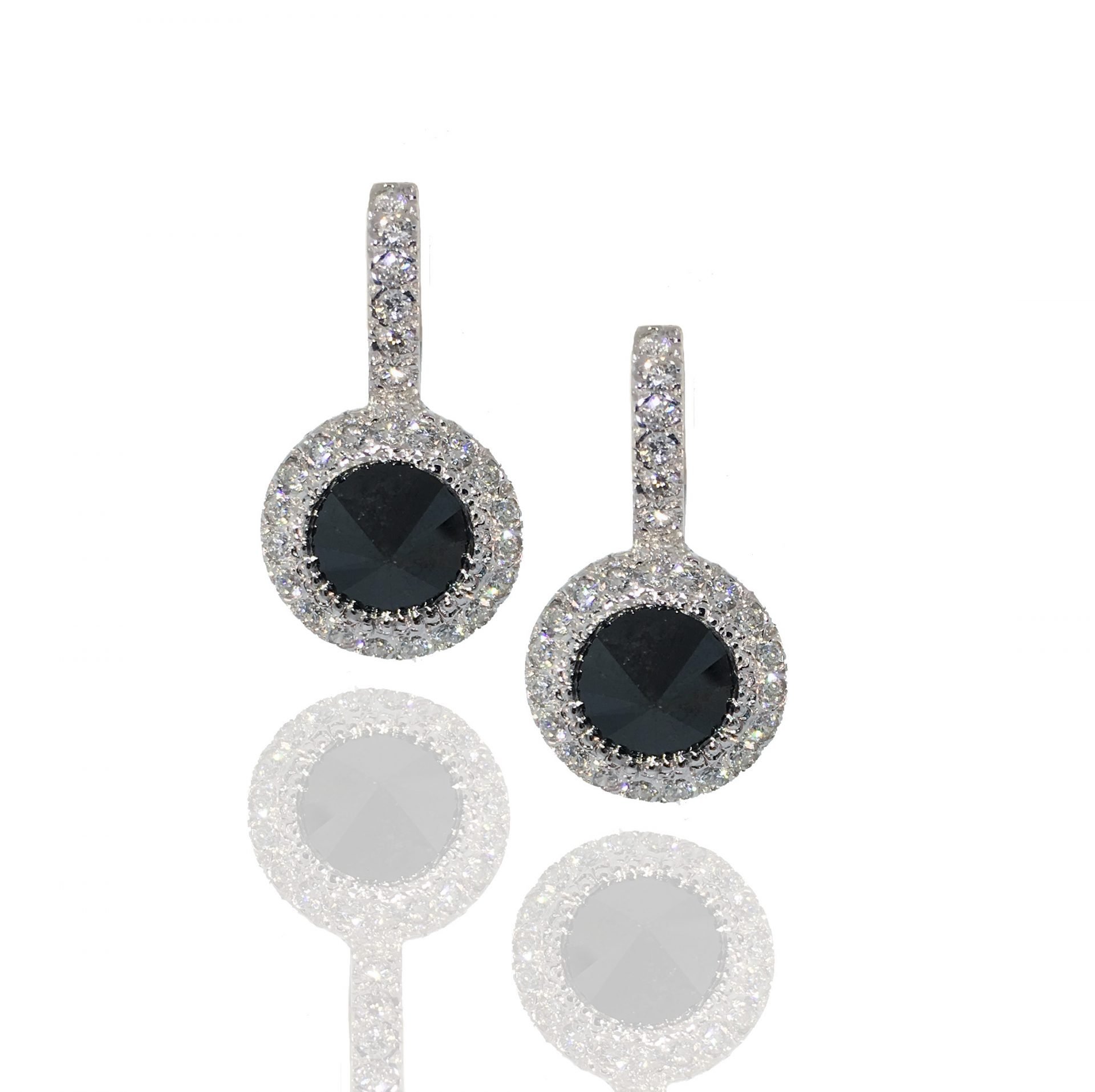 Black Diamond Drop Earrings | Grants Jewelry