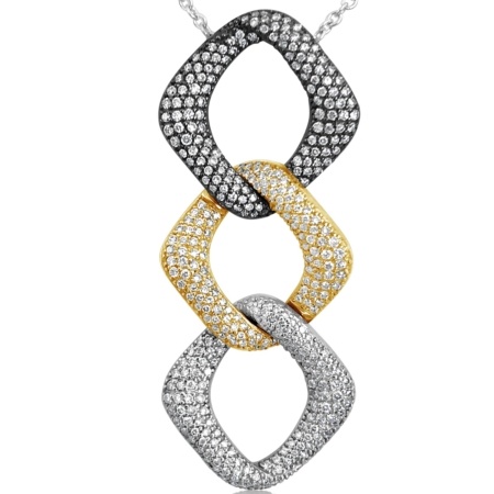 Dewdrop Medallion 18-karat white gold diamond necklace