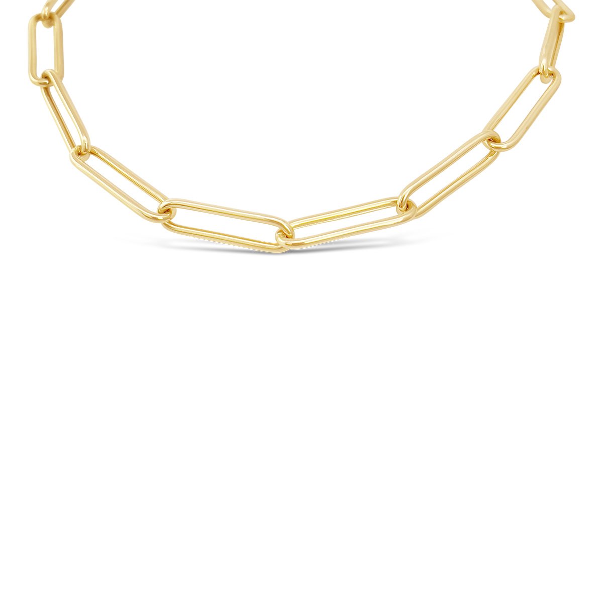 21 inch Paperclip Chain Necklace in 14K Yellow Gold